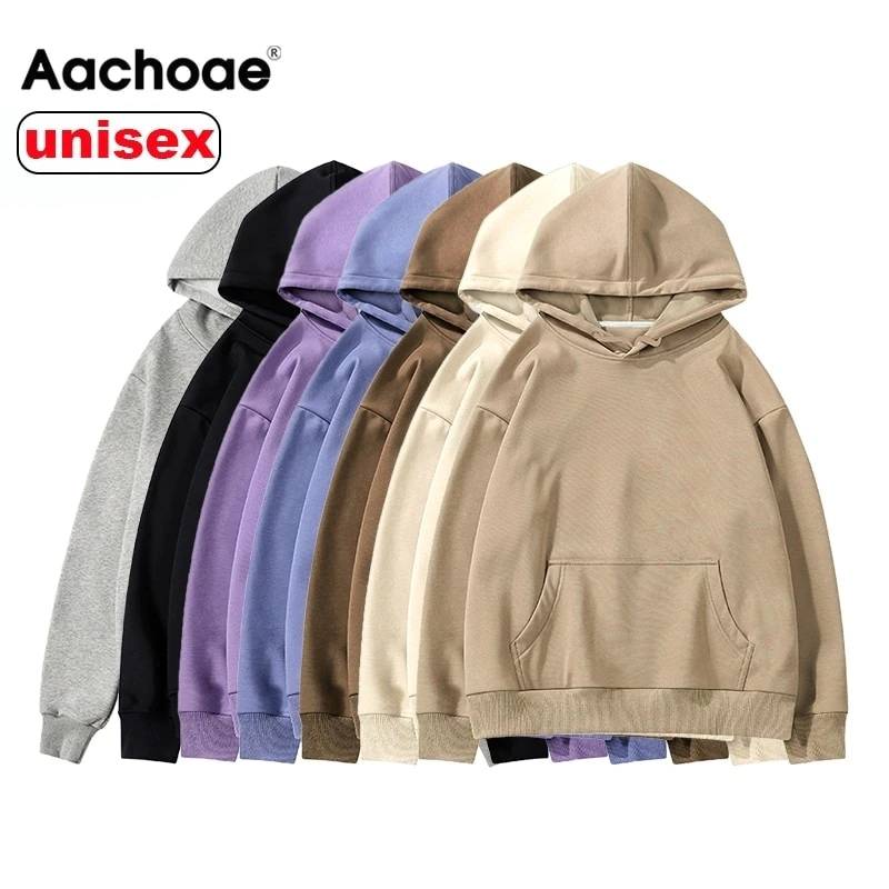 Aachoae женская обувь для пары со худи, толстовка из флиса 100% хлопок спортивный костюм Толстовка 2020 зима на каждый день в японском стиле свободный джемпер