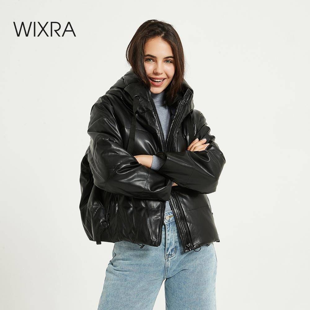 Wixra Женская куртка, новая модная свободная парка с капюшоном, однотонная теплая черная куртка, женская уличная Водонепроницаемая парка на осень