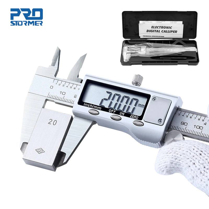 Штангенциркуль PROSTORMER, 0-150 мм, из нержавеющей стали/пластика