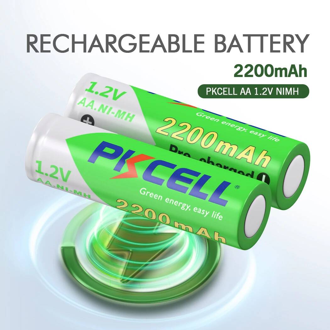 Аккумуляторные батарейки PKCELL AA Ni-MH 2200 мАч 8 шт