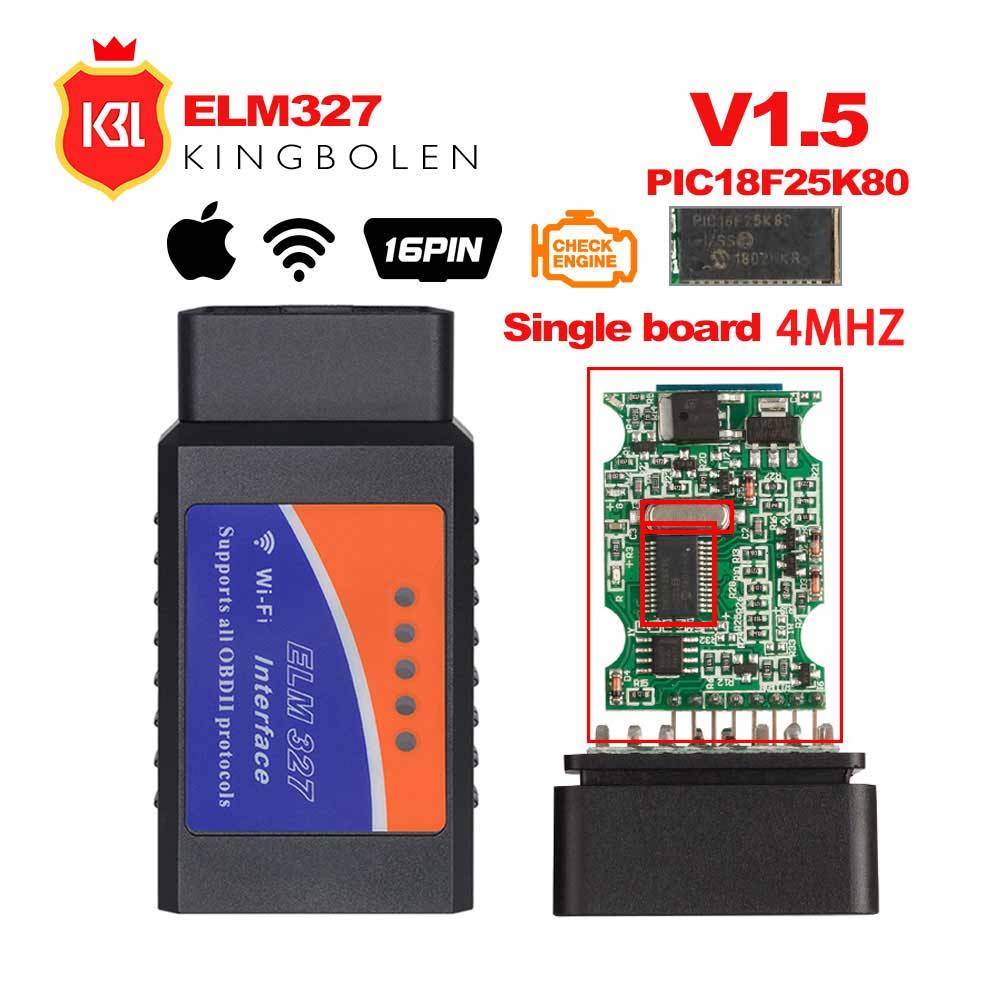 ELM327 V1.5 Bluetooth/Wifi OBD2 сканер v1.5 Elm 327 Bluetooth PIC18F25K80 автоматический диагностический инструмент OBDII для Android/IOS/Windows